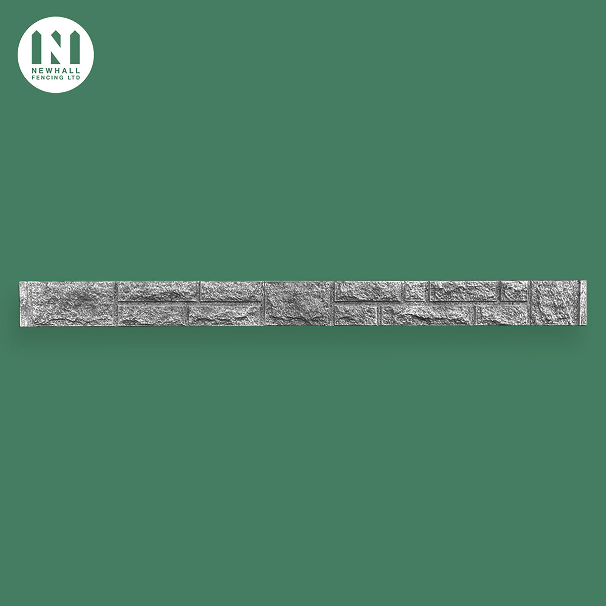 Grey pigmented 6 inch rock face concrete gravel board