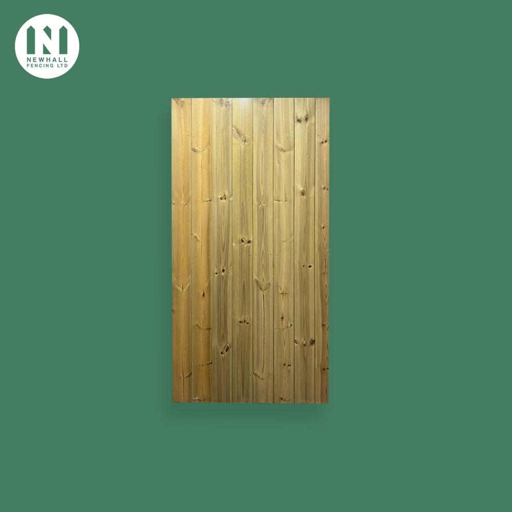6ft tongue and groove timber gate, front view