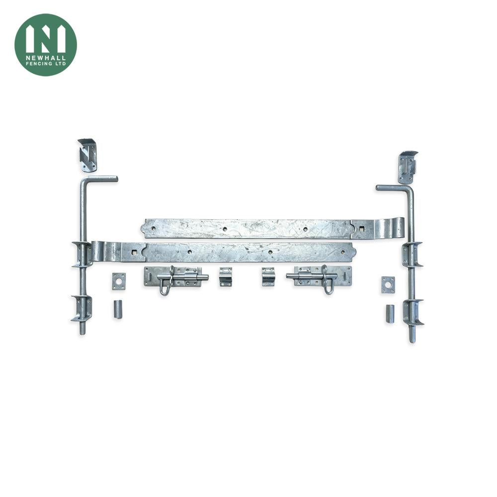 Double gate kit with 30 inch hooks and bands, two pad bolts and two drop bolts