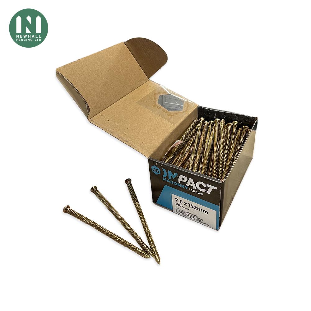 Impact ADV 7.5mm x 152mm masonry screws, box of 100