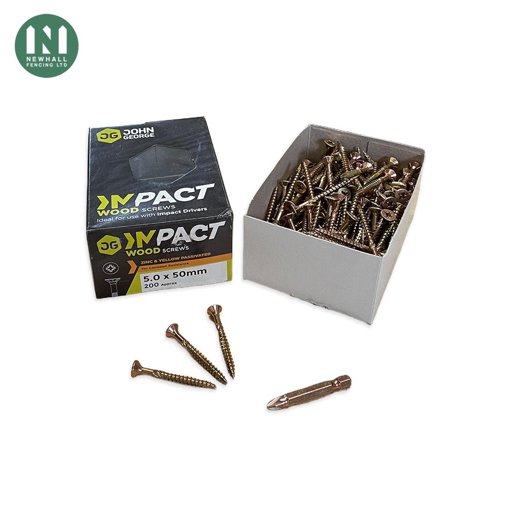 Impact 5.0mm x 50mm timber screws, box of 200