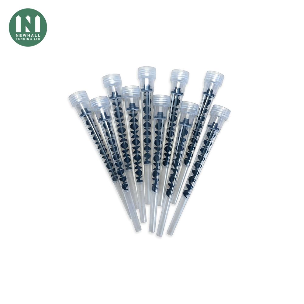Mixer nozzles for chemical anchor resin tubes