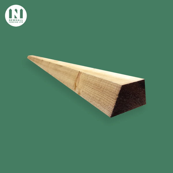 Timber cant rails for fence panels