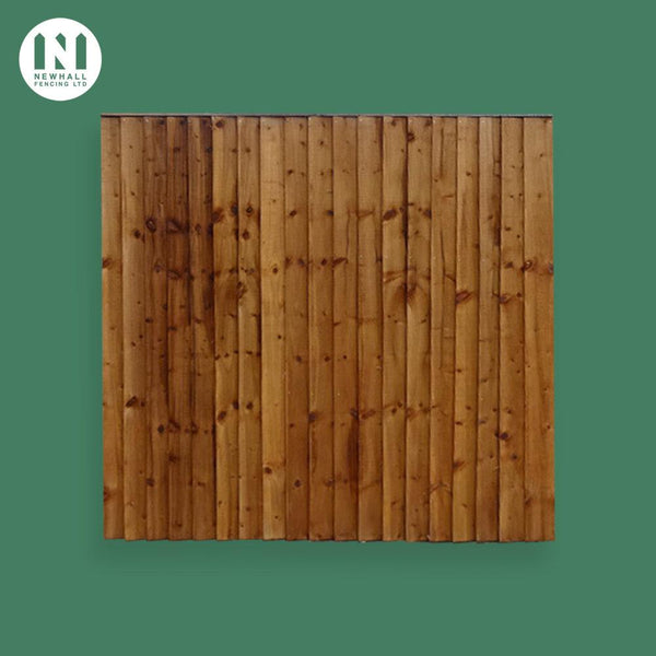 Five bar feather edge fence panel, front view
