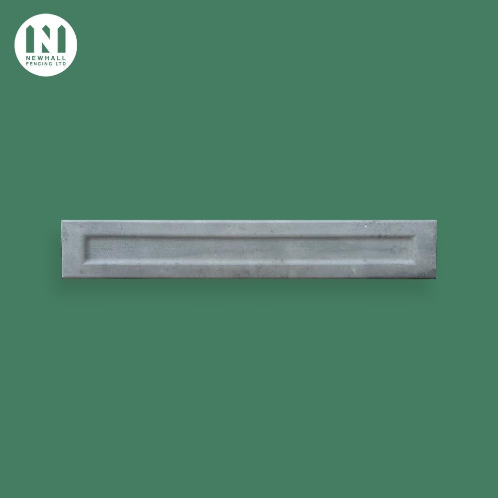 Grey pigmented 12 inch recessed concrete gravel board