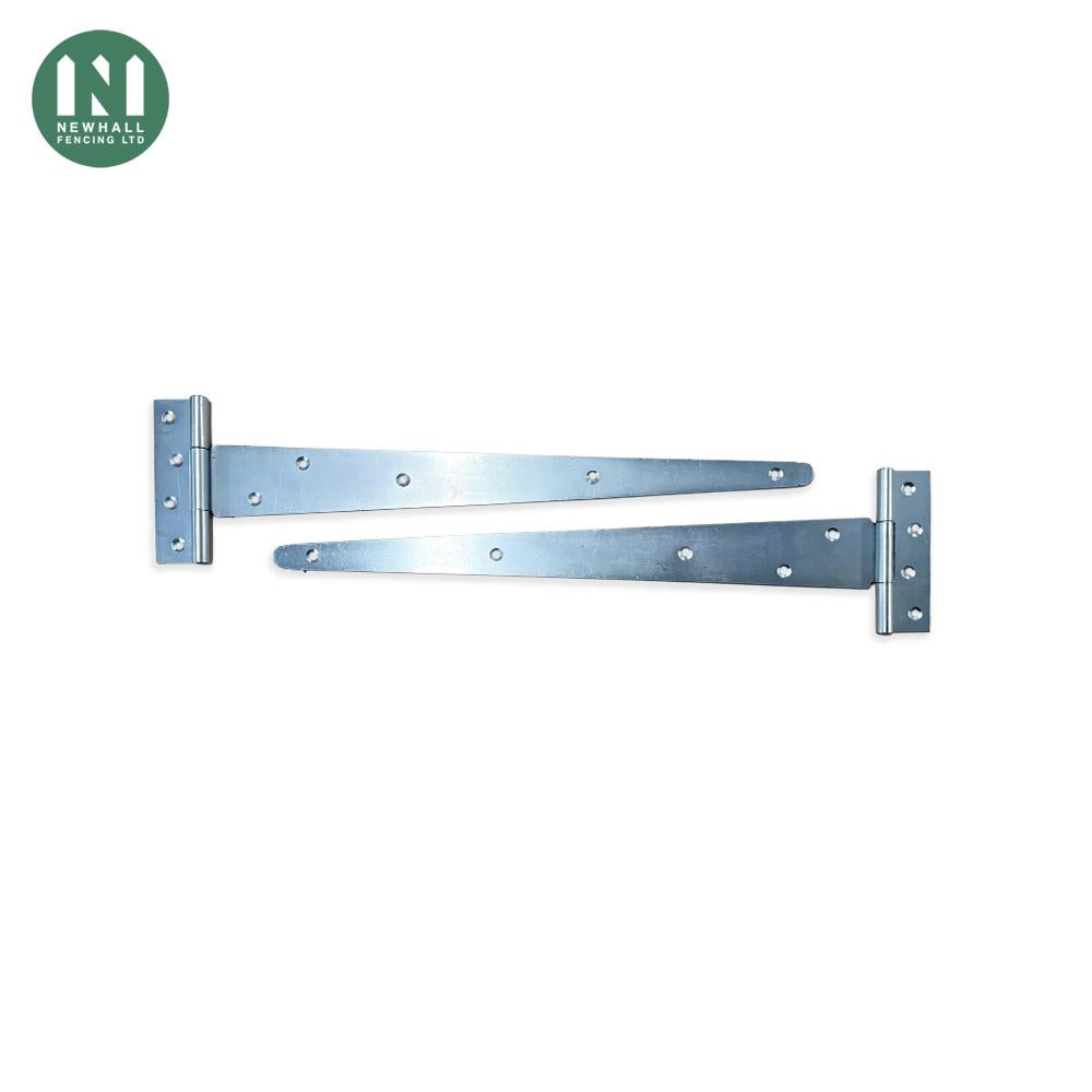 Pair of 18 inch T hinges in BZP finish