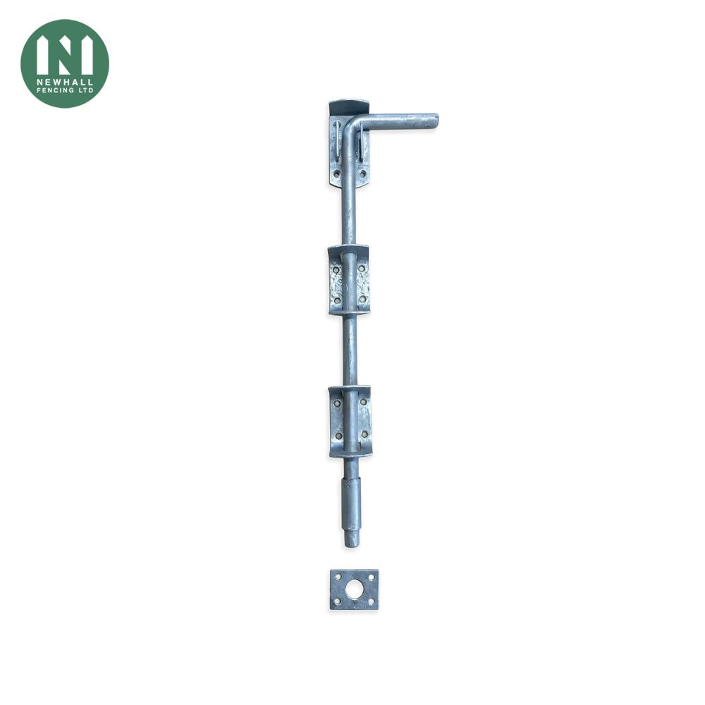 18 inch galvanised drop bolt for double gates