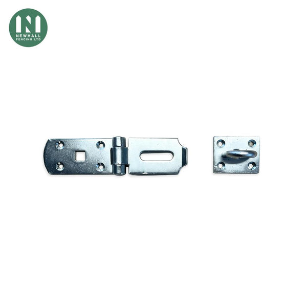 8 inch galvanised hasp and staple for padlocking a gate