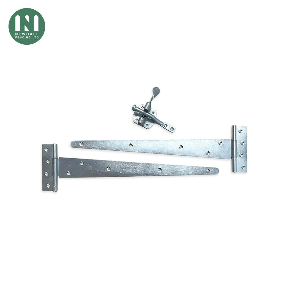 Gate kit with auto latch and catch and 18 inch T hinges