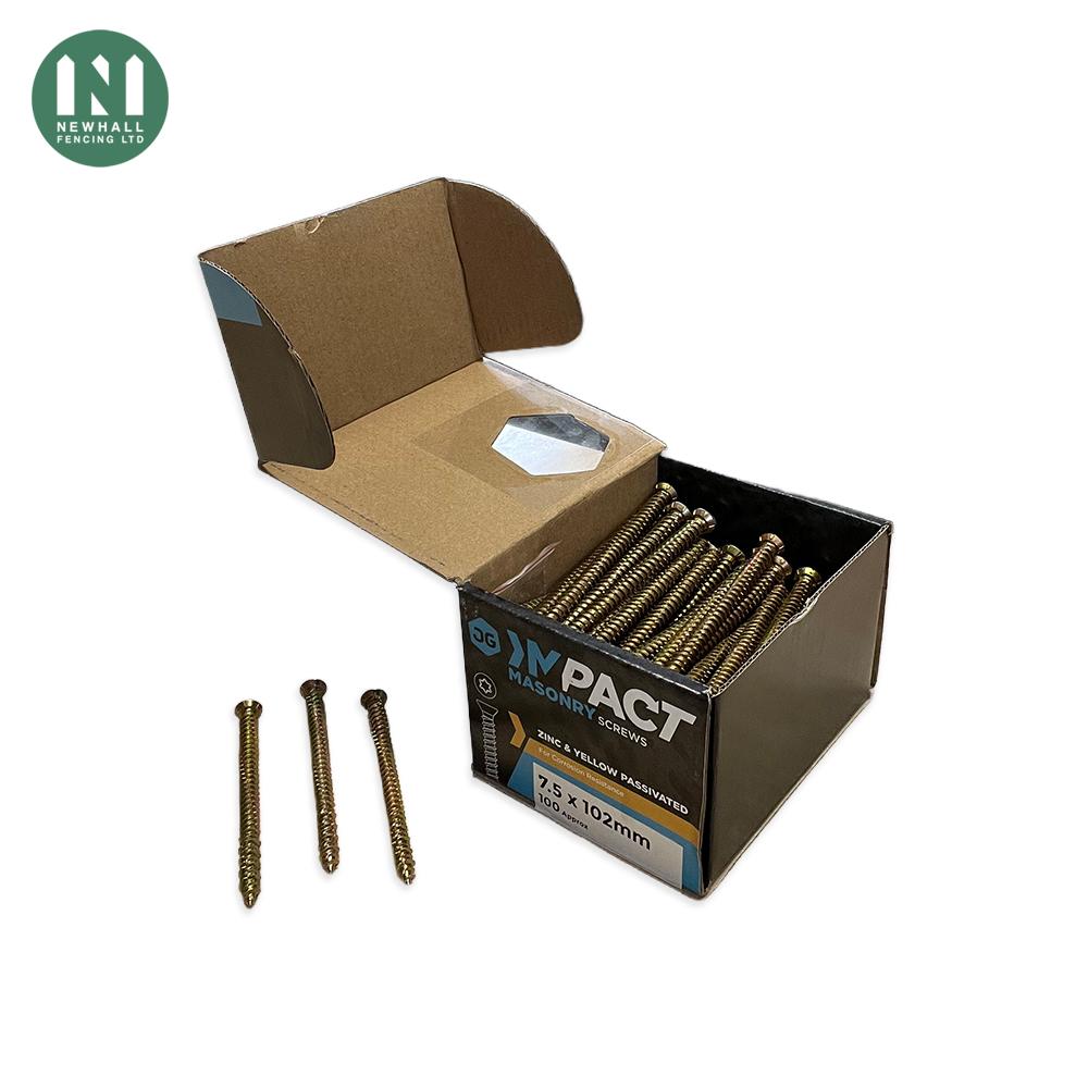 Impact ADV 7.5mm x 102mm masonry screws, box of 100