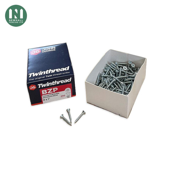 Twinthread 8 x 1 Timber Screws Box Qty 200