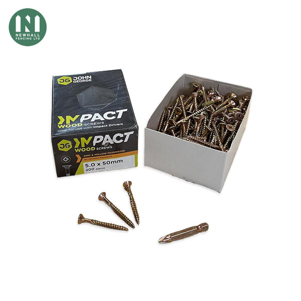 Impact 5.0mm x 50mm timber screws, box of 200