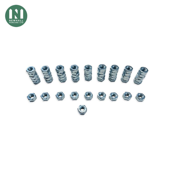 M10 hex full nuts, pack of 50
