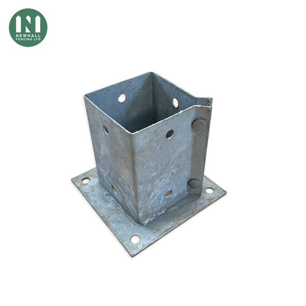 100x100mm galvanised bolt down post support base