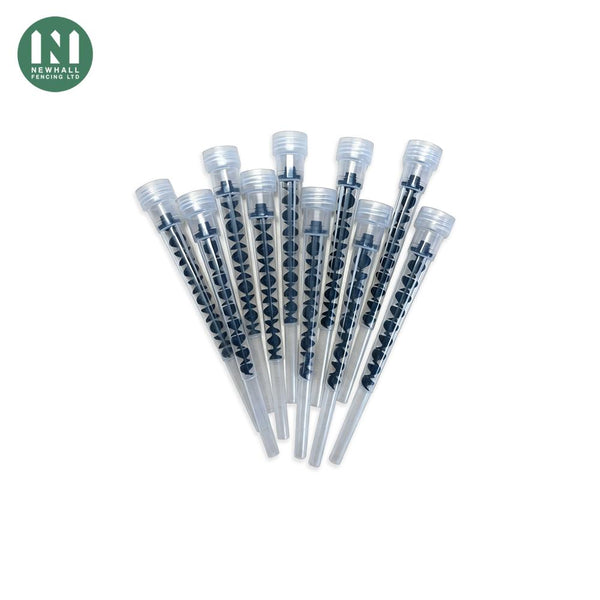 Mixer nozzles for chemical anchor resin tubes